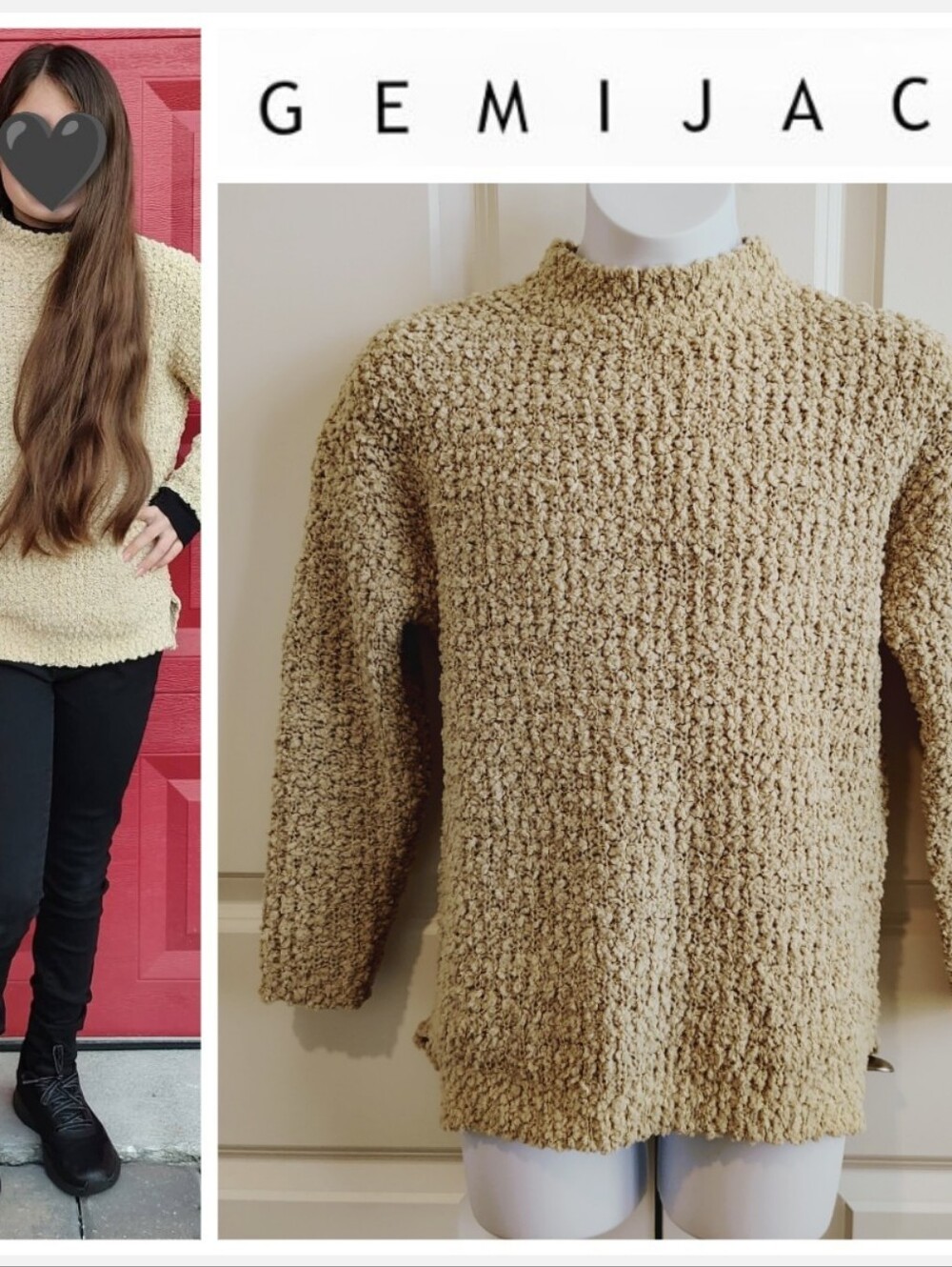 Khaki Cozy Popcorn Sweater
